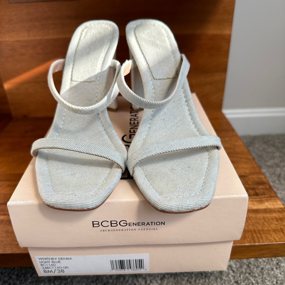 BCBGeneration Whitney Denim Heels | 8